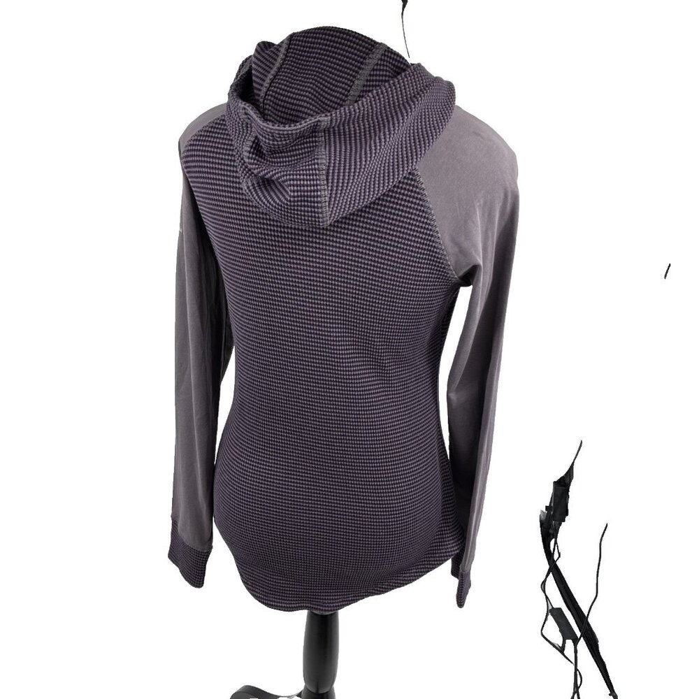 Columbia Womens Hoodie Pullover Purple Thermal Knit Cowl Neck Active Top M - Picture 5 of 7
